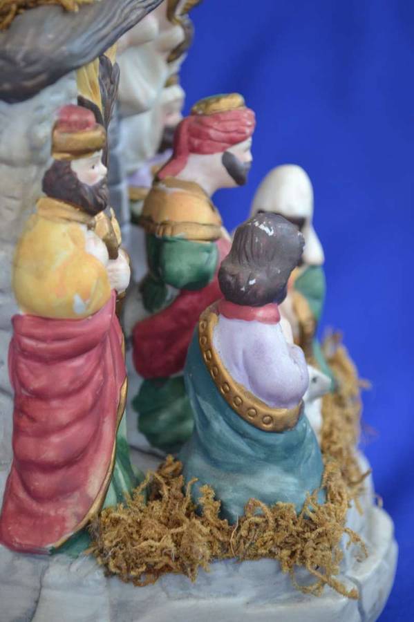 Vintage Musical Nativity Scene Christmas Ornament