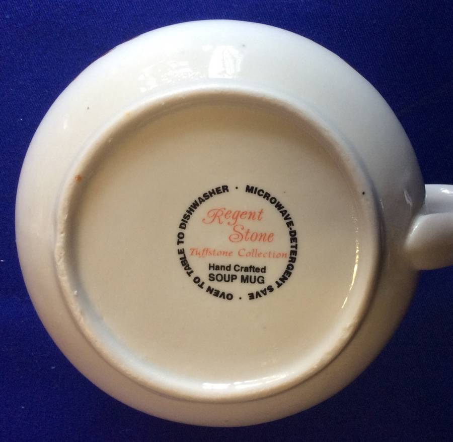 Vintage Regent Stone Recipe Soup Mugs Plus additional  Unmarked Soup Mug