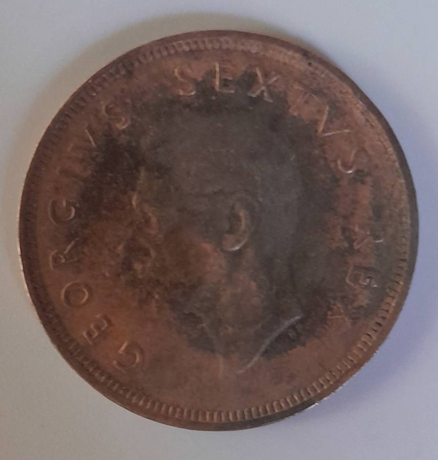1950 South Africa King George 1 Penny