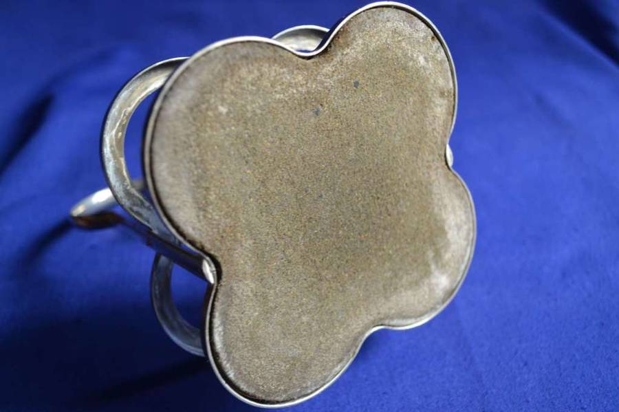 Vintage Cut Glass Cruet Set on Silver Plate Stand