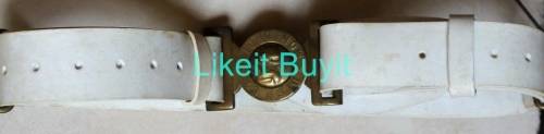 Dieu Et Mon Droit White British Army Ceremonial Belt