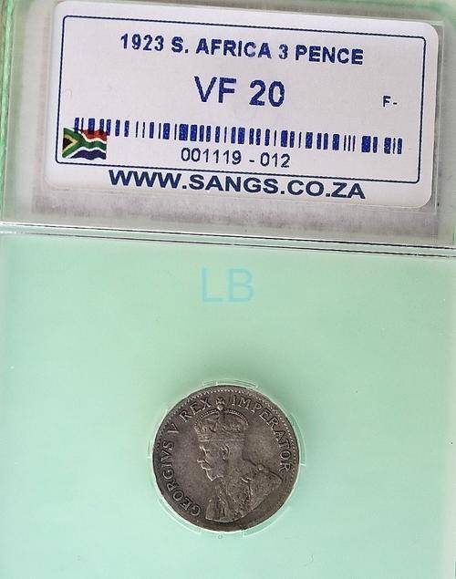 1923 SANGS 3 Pence VF 20