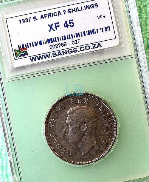 1937 SANGS 2 Shillings XF 45