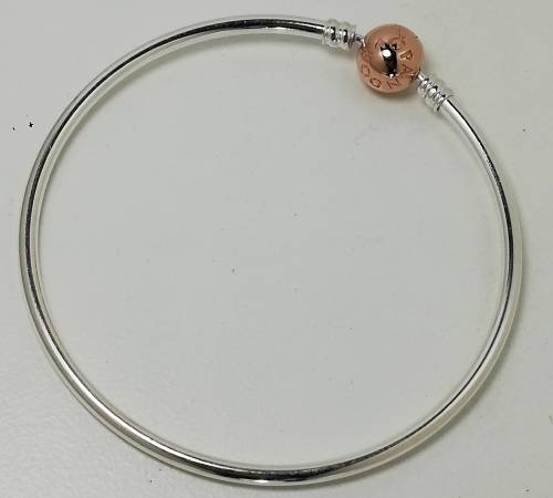 Pandora Sterling Silver Moments Bangle (21 cm)