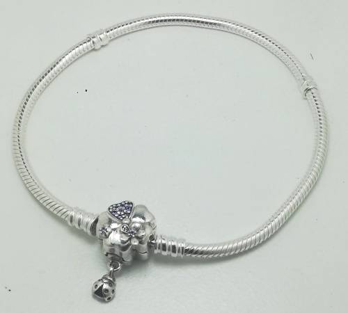 Pandora Sterling Silver Wildflower Meadow Snack Bracelet (Size: 21 cm)