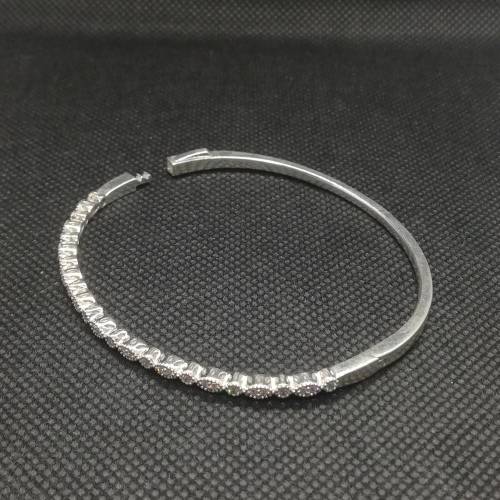 Pandora Sterling Silver Marquise Bangle (Size 21)