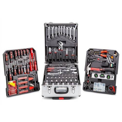 Tool Set 186 Piece Silver Aluminium Storage Case Complete Workshop Kit