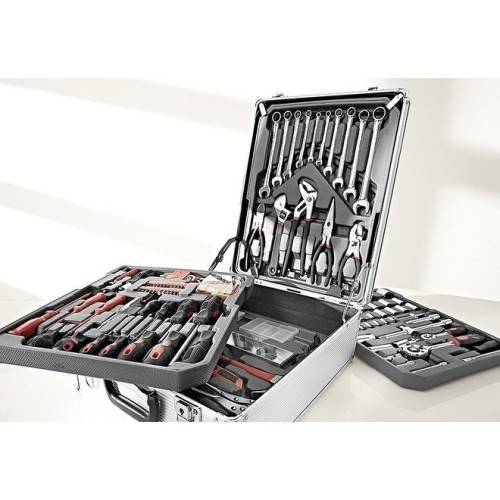 Tool Set 186 Piece Silver Aluminium Storage Case Complete Workshop Kit