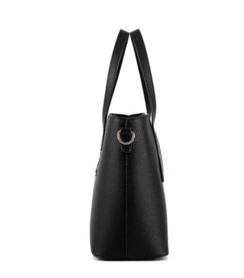 Luxury Women PU Leather Shoulder Crossbody Bag Handbags Set Black