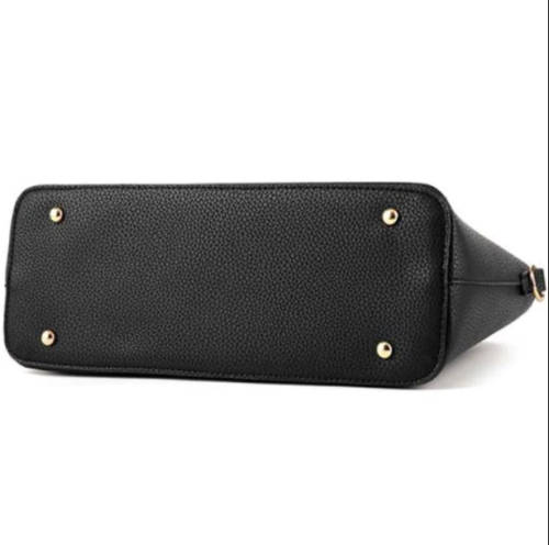 Luxury Women PU Leather Shoulder Crossbody Bag Handbags Set Black