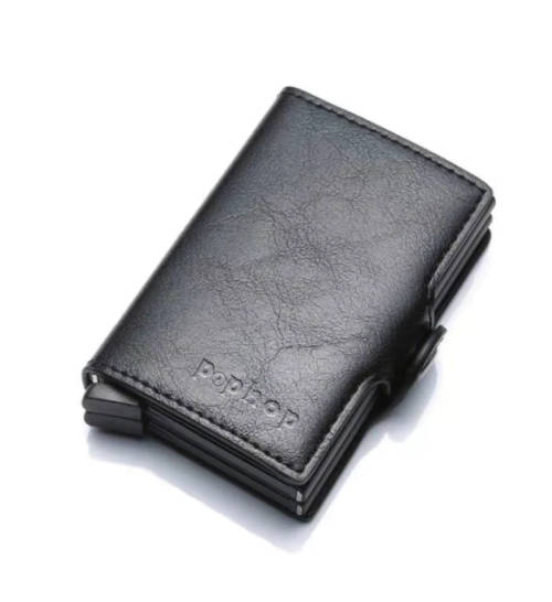 POPHOP Dual Credit Card Pop Up Wallet Grey
