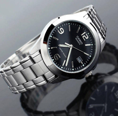 CASIO MENS STAINLESS STEEL ANALOG CASUAL DRESS QUARTZ DATE WATCH NEW