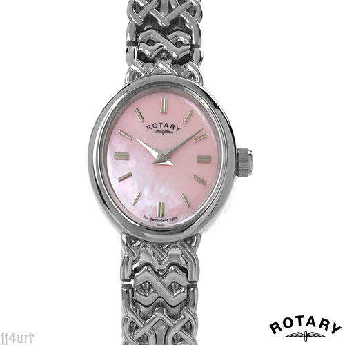 Rotary Ladies Polished Stainless Steel Dress Watch Mother of Pearl