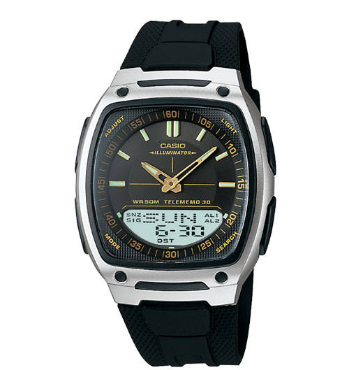 NO RESERVE....Men's Casio Ana-Digi 10-Year Battery 30 Page Databank  Watch .... BRAND NEW!!