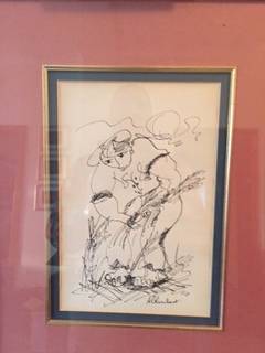 CLAERHOUT  - Beautifully framed Claerhout sketch 'Harvest time" signed
