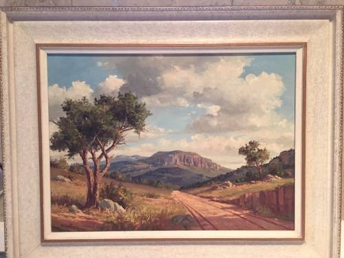 SIGNED!! GIUSEPPE CATARUZZA (G CATTY)(1914-1994), LANDSCAPE NEAR HARRISMITH, FREE STATE ORIGINAL OIL
