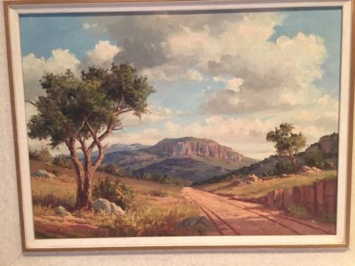 SIGNED!! GIUSEPPE CATARUZZA (G CATTY)(1914-1994), LANDSCAPE NEAR HARRISMITH, FREE STATE ORIGINAL OIL