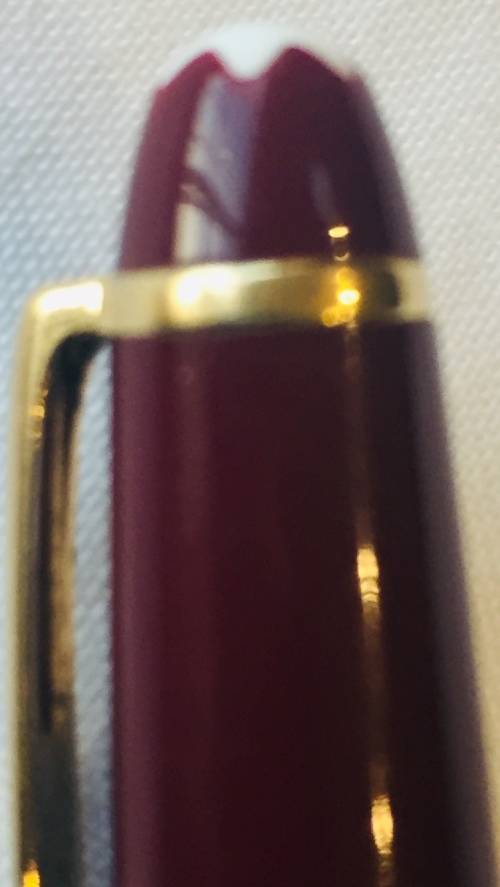 VINTAGE MONT BLANC MEISTERSTUCK BORDEAUX (BURGUNDY) FOUNTAIN PEN - 14K GOLD NIB! IN BOX