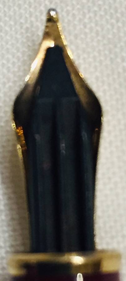 VINTAGE MONT BLANC MEISTERSTUCK BORDEAUX (BURGUNDY) FOUNTAIN PEN - 14K GOLD NIB! IN BOX