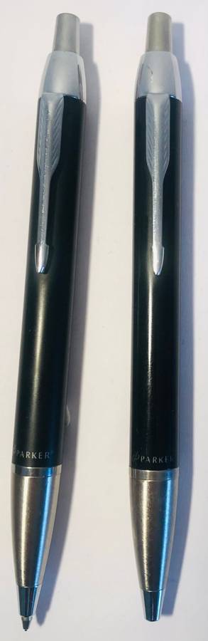 PARKER CT IM BLACK & SILVER BALLPOINT PEN AND PENCIL SET IN ORIGINAL BOX