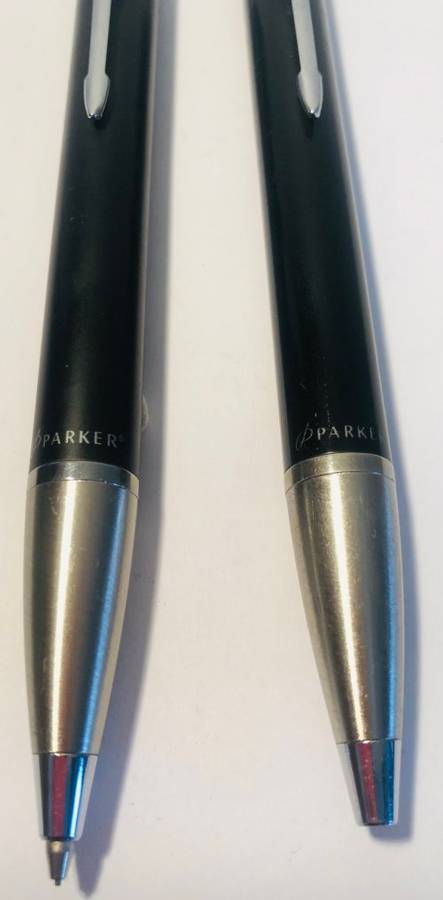 PARKER CT IM BLACK & SILVER BALLPOINT PEN AND PENCIL SET IN ORIGINAL BOX