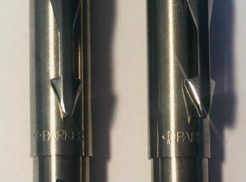 PARKER STAINLESS STEEL BALLPOINT PEN AND PENCIL SET IN ORIGINAL BOX
