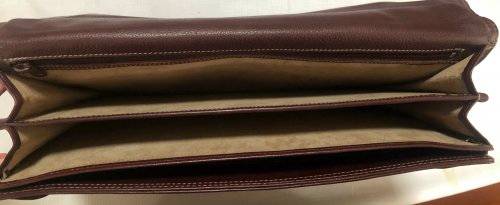 VINTAGE BROWN BRIEFCASE WITH LOCK - VARIOUS SPACIOUS FOLDERS