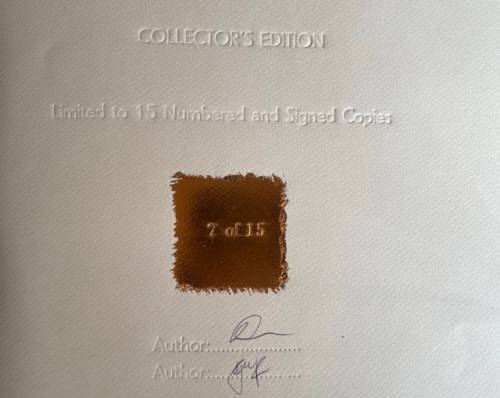 DOUBLE SIGNED!! DELUXE EDITION `VILLA IN BRONZE` LEATHERBOUND, NUMBERED 7/15 IN FINE SLIPCASE