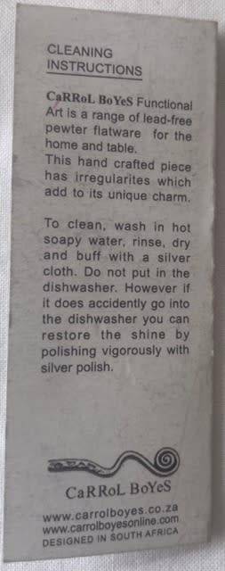 CARROL BOYES SILVER SET OF SALT AND PEPPER SHAKERS UNUSED