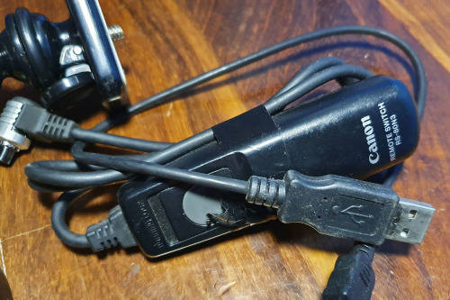 Various old cameras and accessories