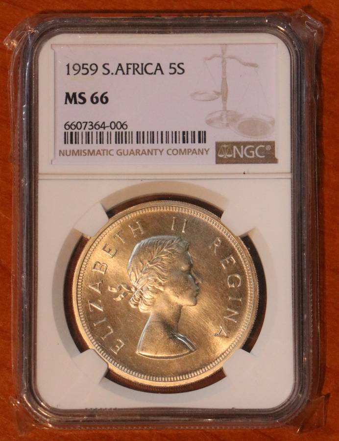 1959 Crown/5 Shilling NGC MS66 Second Finest