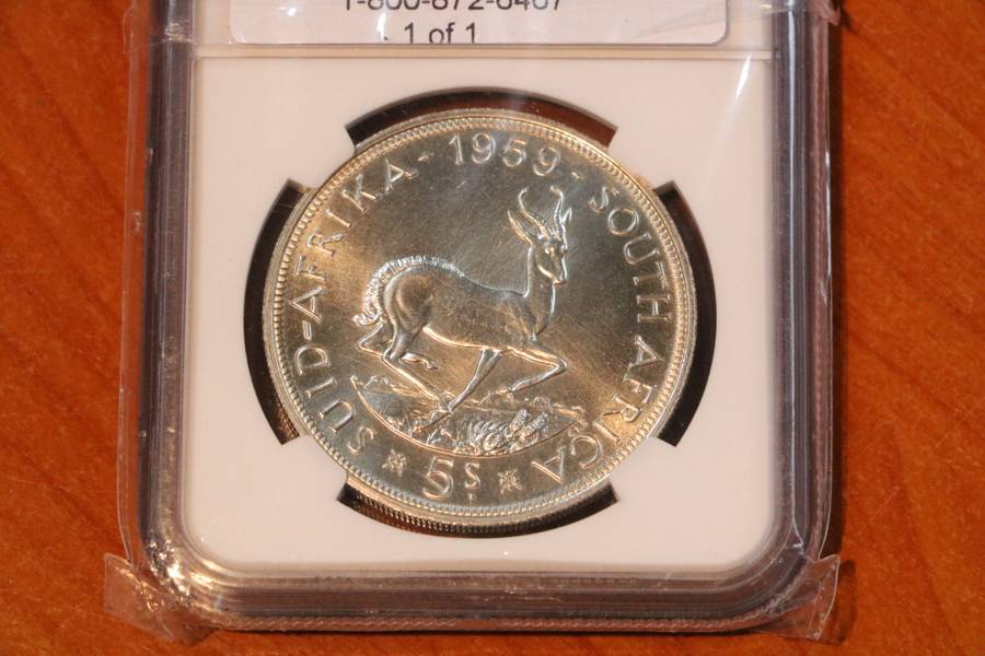 1959 Crown/5 Shilling NGC MS66 Second Finest