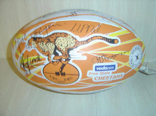 Signed Gilbert Free State Cheetahs Currie Cup Squad 2010 Ball