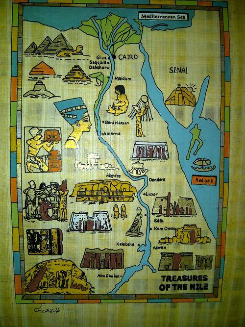 ANCIENT EGYPTIAN TRADITIONAL PAPYRUS ART