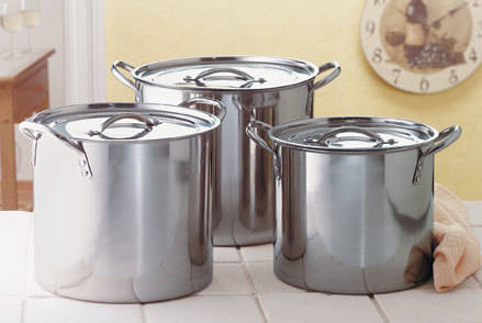 ** Read B4 Bidding ** Stainless Steel Stock Pot Set - Kitchen Essentials Collection