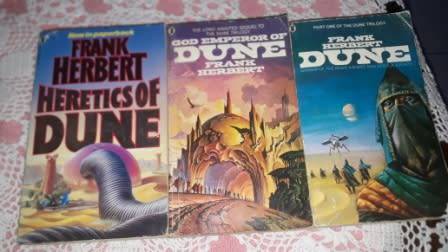 Dune and Heretics of Dune  and God Emperor of Dune  Frank Herbert