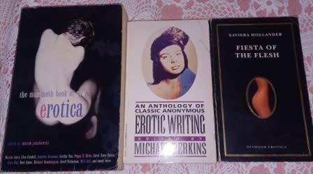 Erotic writing M Perkins / Fiesta of the Flesh X Hollander/Mammoth Book of new Erotica