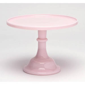 Milk Glass Cake stand/plate - Pink
