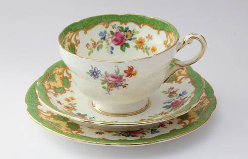 Paragon Plymouth fine bone china tea trio