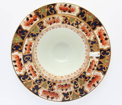 Royal Stafford fine bone china tea trio - top view