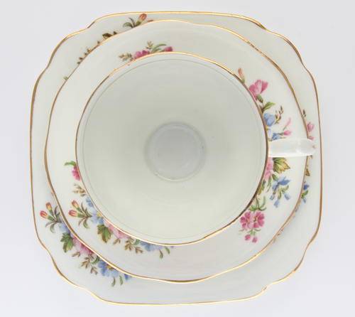 Bell China fine bone china tea trio - top view