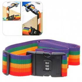 2M ADJUSTABLE RED TRAVEL LUGGAGE BELT WITH 3 DIGIT LOCK - KEEP YOUR LUGGAGE SAFE