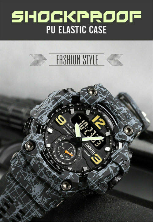 SKMEI 1637 Digital Men Watch Shockproof Wristwatch Fashion Sport Alarm Male Watches