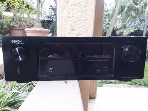 4 MR_TABLET WOW, FANTASTIC BLACK DENON SURROUND RECEIVER (AMPLIFIER) MODEL AVR-X520BT. 7 MONTHS OLD