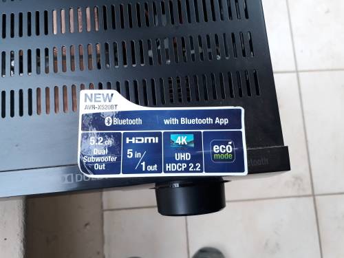 4 MR_TABLET WOW, FANTASTIC BLACK DENON SURROUND RECEIVER (AMPLIFIER) MODEL AVR-X520BT. 7 MONTHS OLD