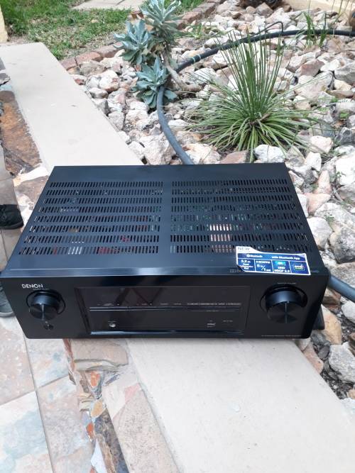 4 MR_TABLET WOW, FANTASTIC BLACK DENON SURROUND RECEIVER (AMPLIFIER) MODEL AVR-X520BT. 7 MONTHS OLD