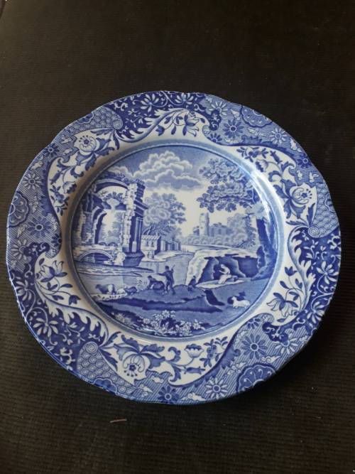 SPODE ITALIAN SIDE PLATE, GORGEOUS BLUE & WHITE (NOT COPELAND)