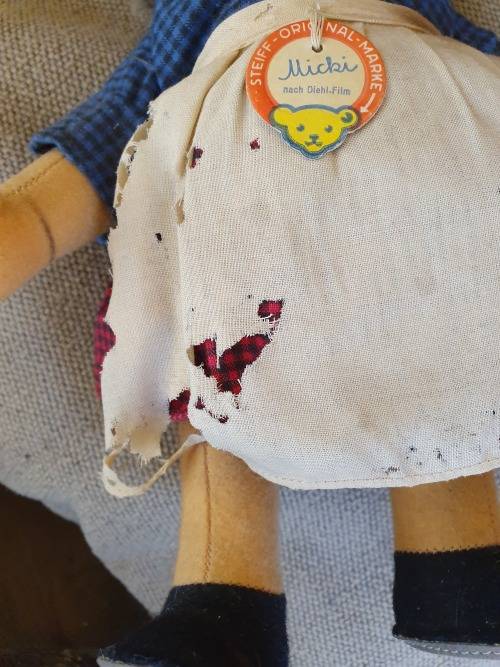 BELIEVED 1950'S VINTAGE STEIFF MICKI HEDGEHOG 27CM HAS PAPER LABEL