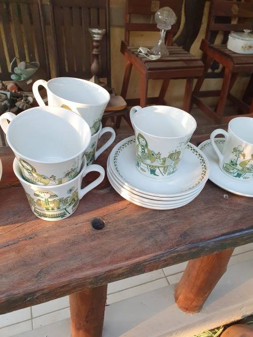 MID CENTURY VINTAGE RETRO NORWAY FIGGJO FLINT TURI DESIGN "MARKET" DINNER SERVICE