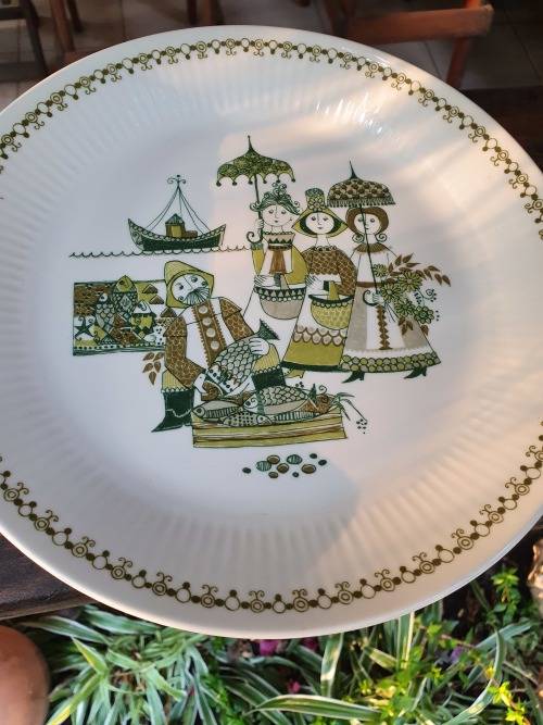 MID CENTURY VINTAGE RETRO NORWAY FIGGJO FLINT TURI DESIGN "MARKET" DINNER SERVICE